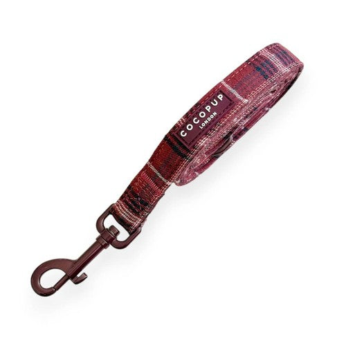 Cocopup London Mulberry Plaid Dog Lead