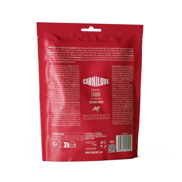 Carnilove Lamb with Cranberries Crunchy Snack Dog Treats 200g