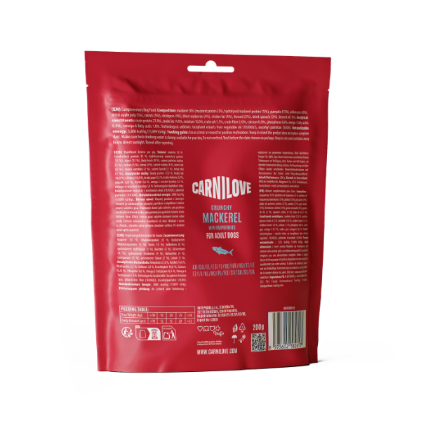Carnilove Mackerel with Raspberries Crunchy Snack Dog Treats 200g