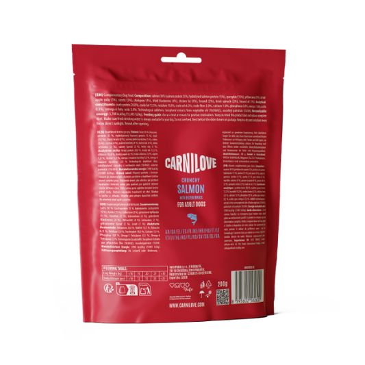 Carnilove Salmon with Blueberries Crunchy Snack Dog Treats 200g