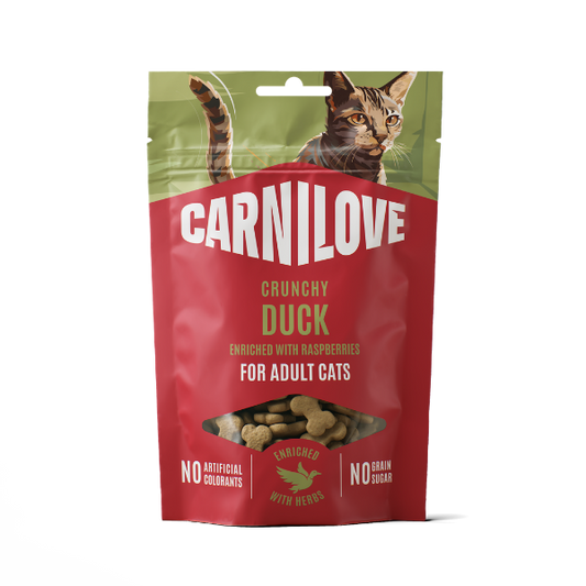 Carnilove Duck with Raspberries Cat Crunchy Snack Treats 50g