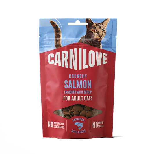 Carnilove Salmon with Catnip Cat Crunchy Snack Treats 50g
