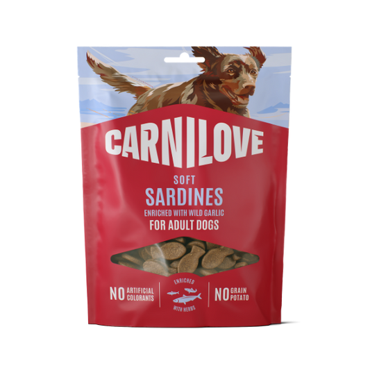 Carnilove Sardines with Wild Garlic Dog Soft Snack Treats 200g