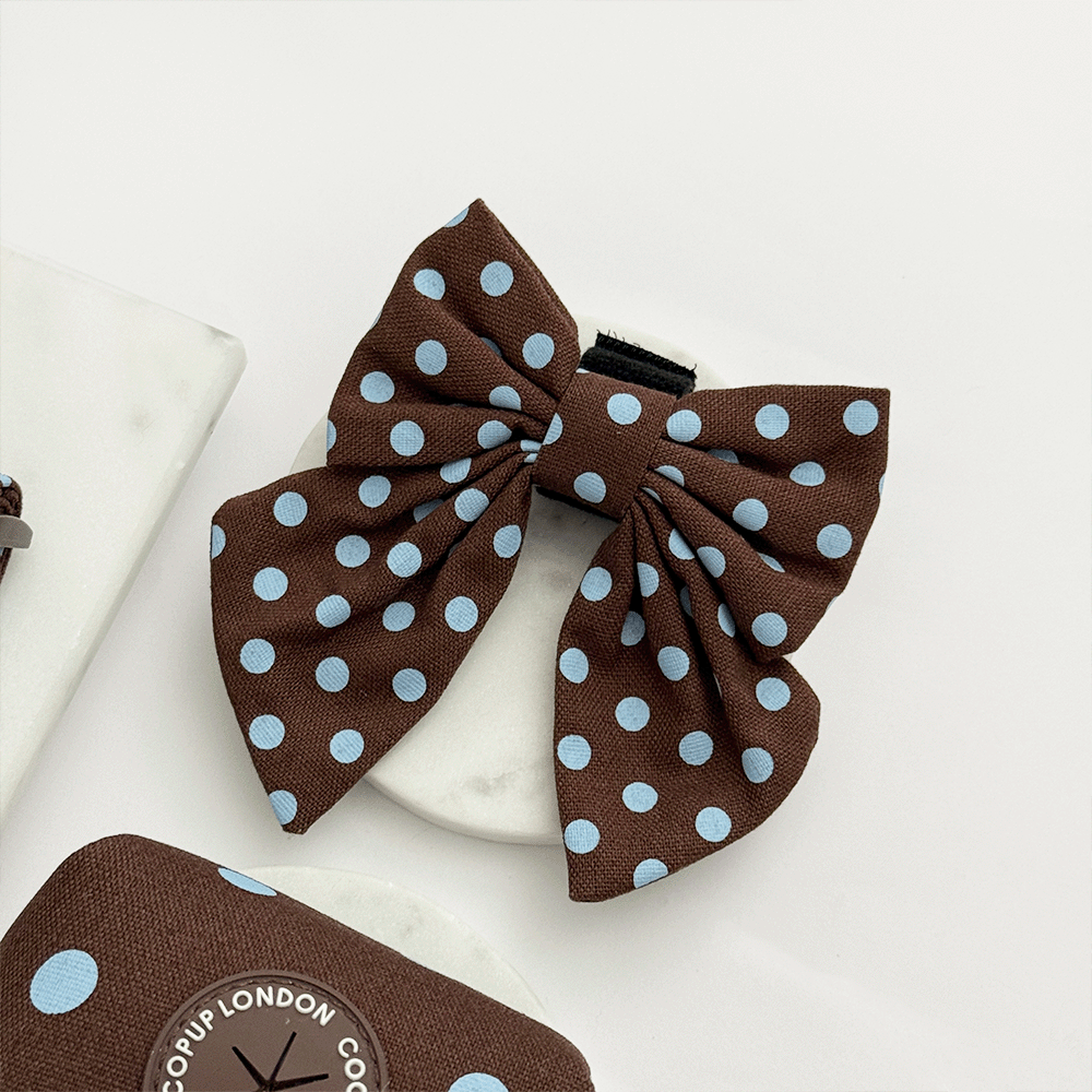 Cocopup London Biscotti Blue Sailor Bow Tie