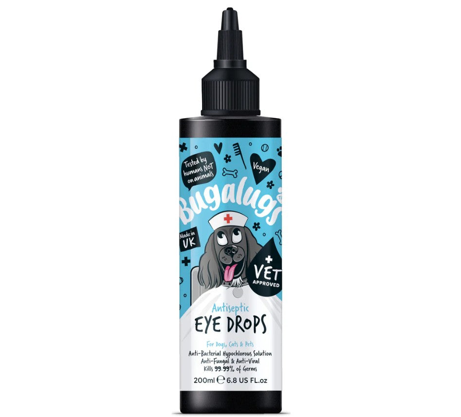 Bugalugs Antiseptic Eye Drops for Dogs, Cats & Pets 200ml