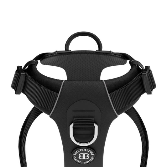 BullyBillows Air Mesh Dog Harness - Anti-Pull, With Handle, Non Restrictive & Adjustable Black