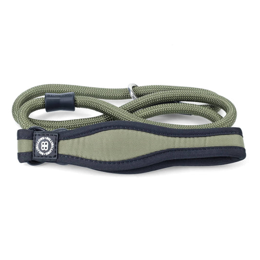 BullyBillows Anti-Pull Training Slip Lead Khaki