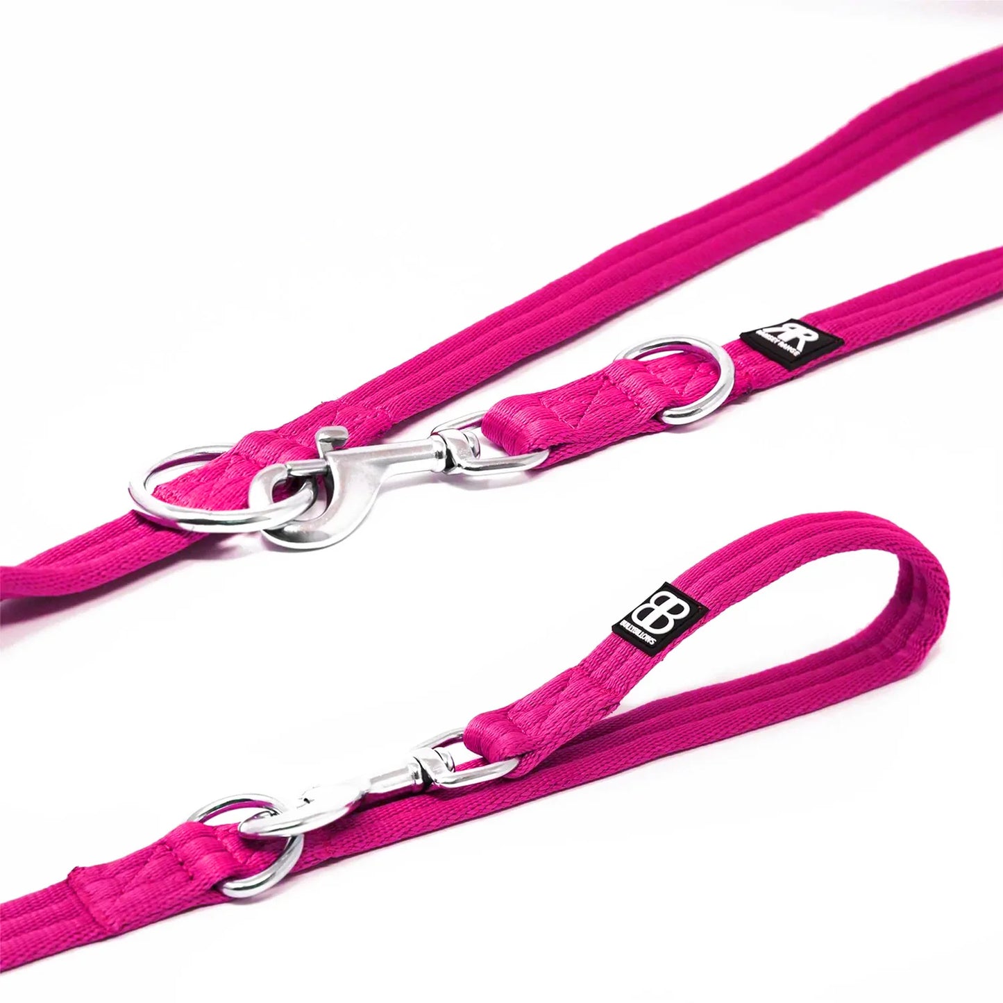 BullyBillows Double Ended Training Dog Lead Magenta Pink