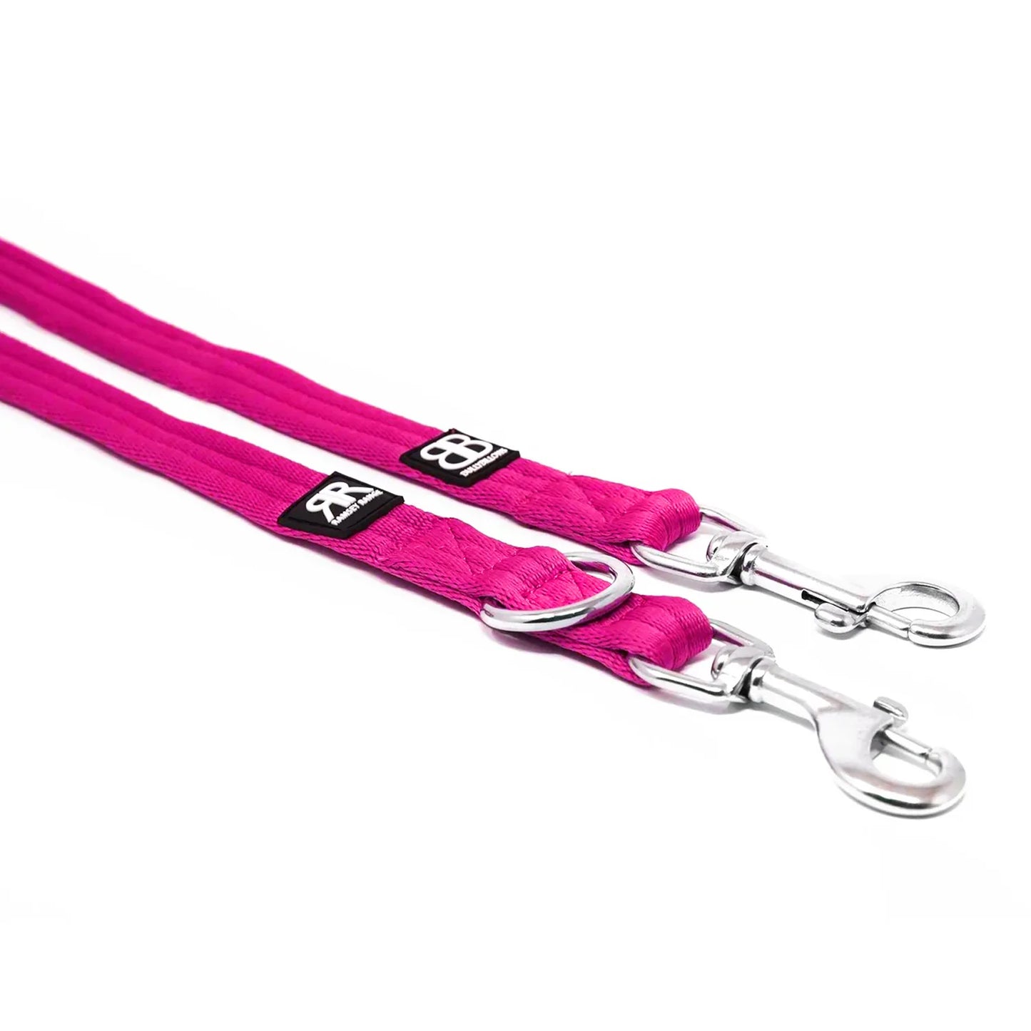 BullyBillows Double Ended Training Dog Lead Magenta Pink