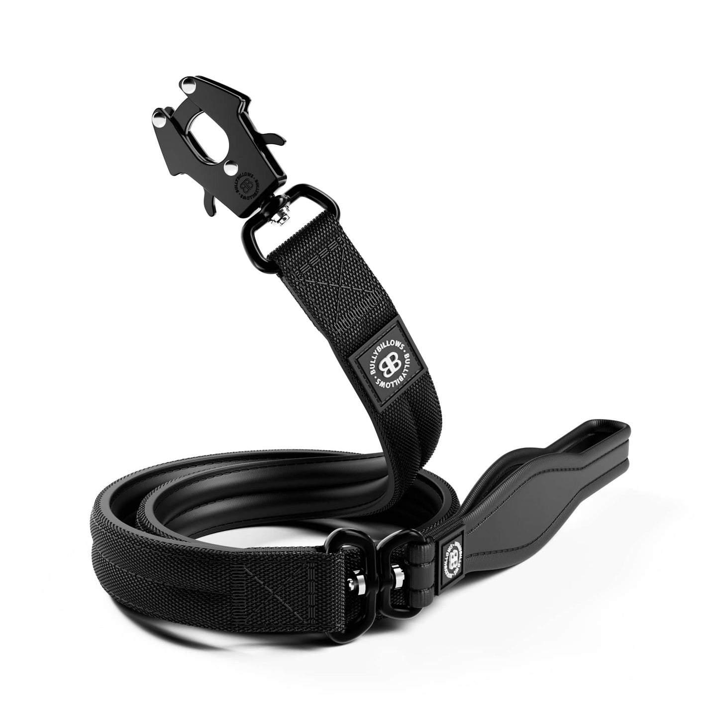 BullyBillows Nylon Combat Dog Lead Black