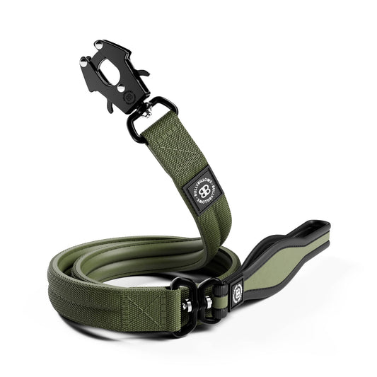 BullyBillows Nylon 1.2m Mini Combat Dog Lead Khaki