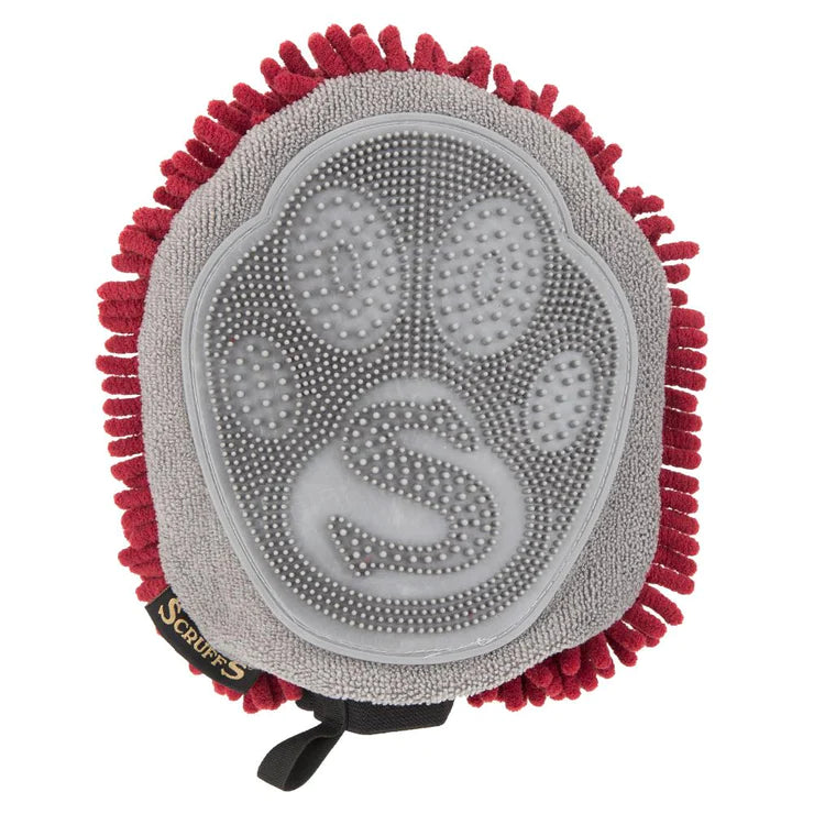 Scruffs Noodle Grooming Mitt Burgundy