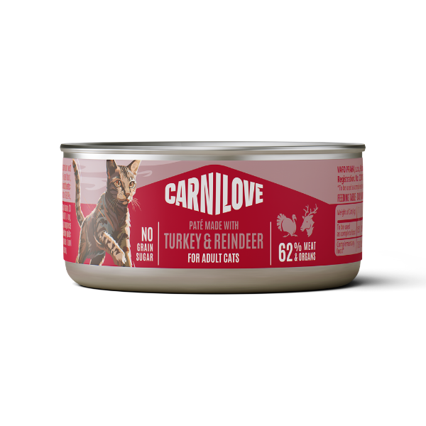 Carnilove Turkey & Reindeer Adult Can Pate Cat Food 100g