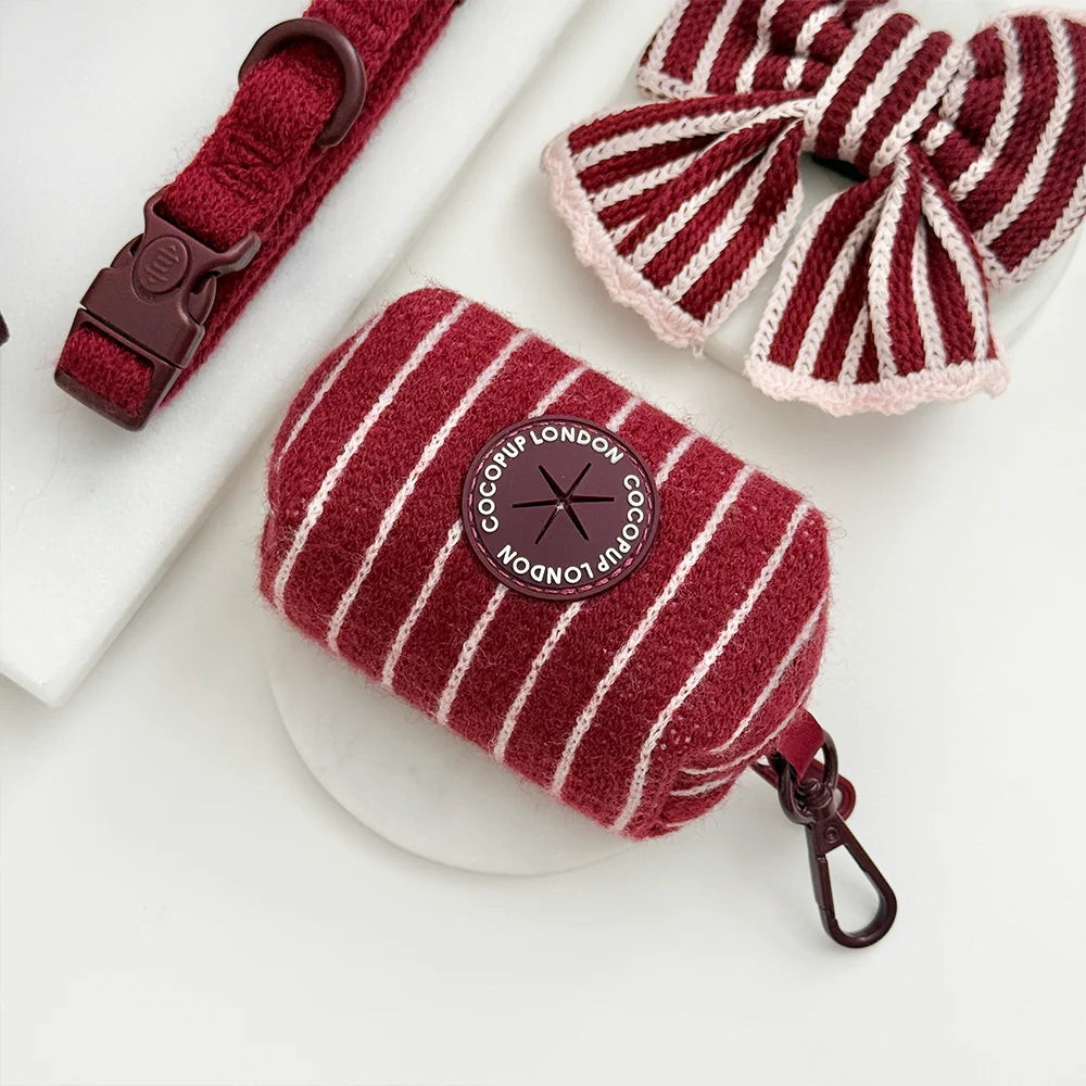 Cocopup Knitted Cherry Bakewell Poo Bag Holder