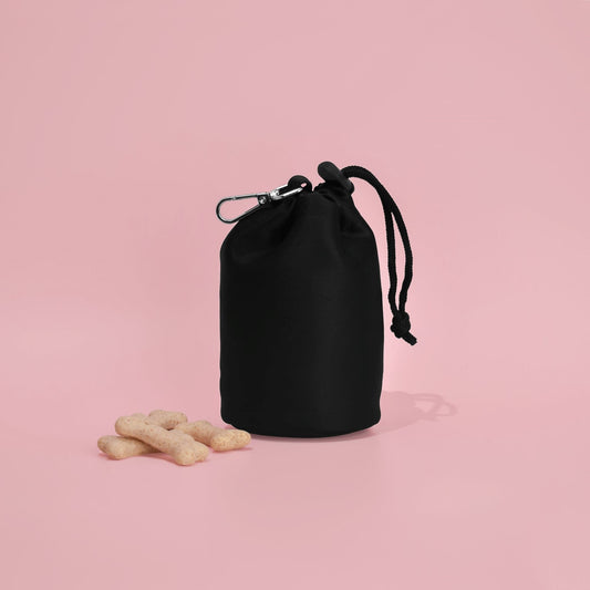 Cocopup London Drawstring Dog Treat Pouch Black