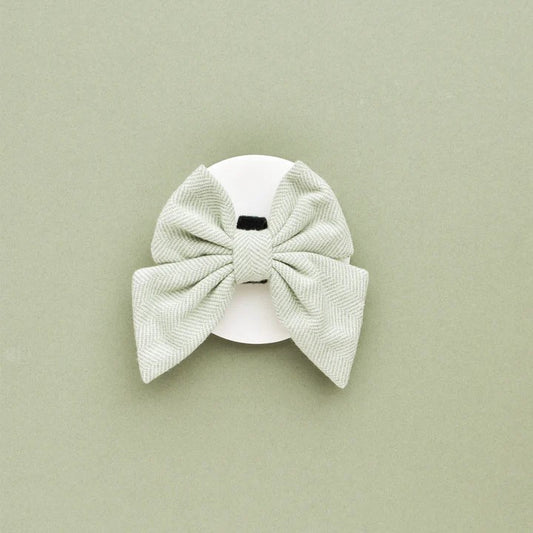 Cocopup London Green Tweed Sailor Bow Tie