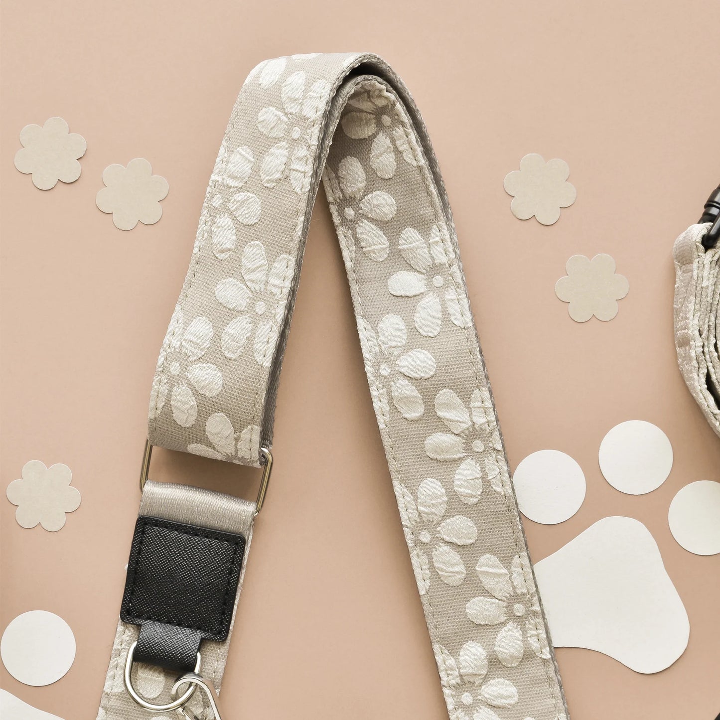 Cocopup London LUXE Dog Walking Bag Strap Mocha Flower