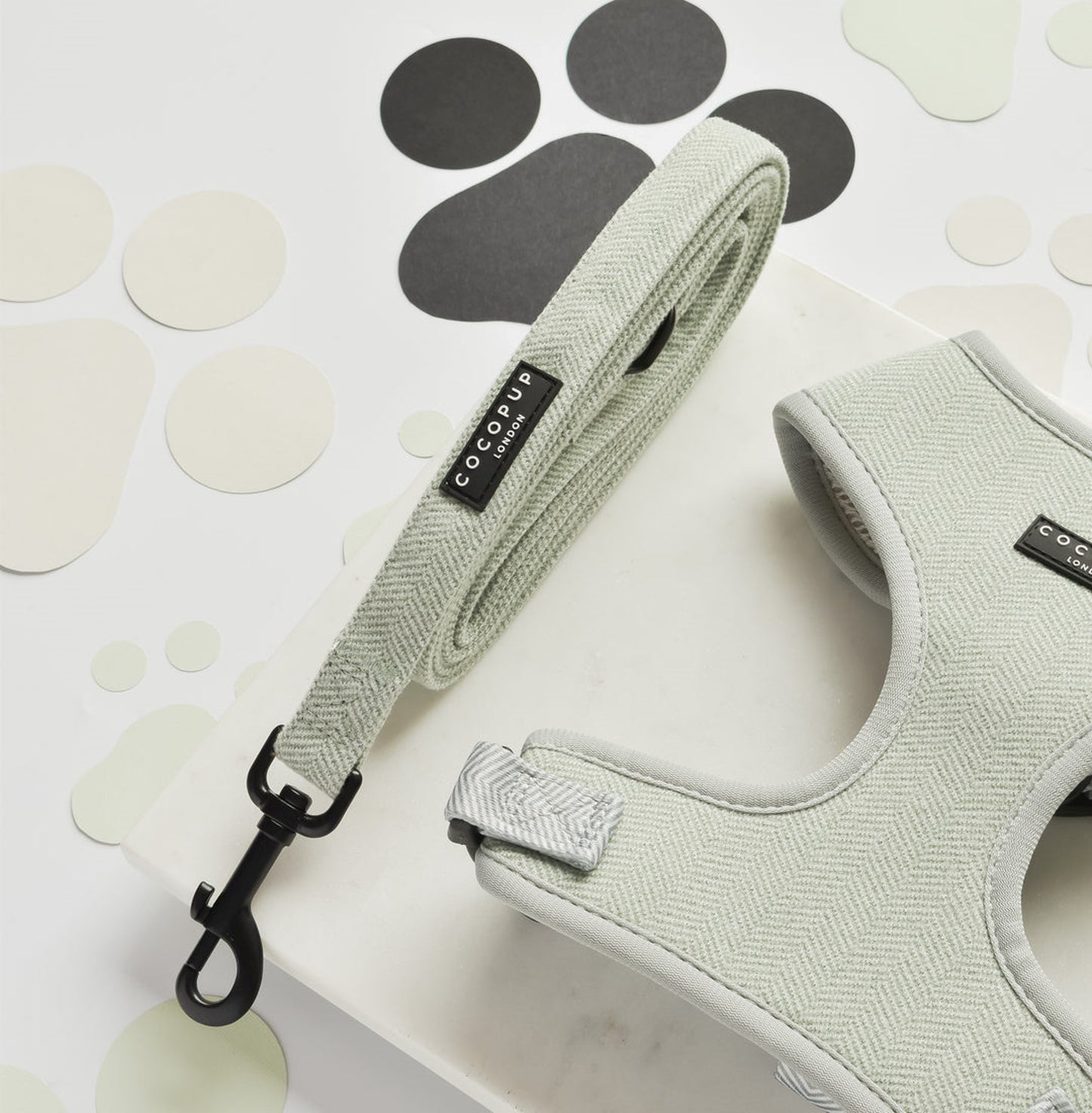Cocopup London Green Tweed Dog Lead