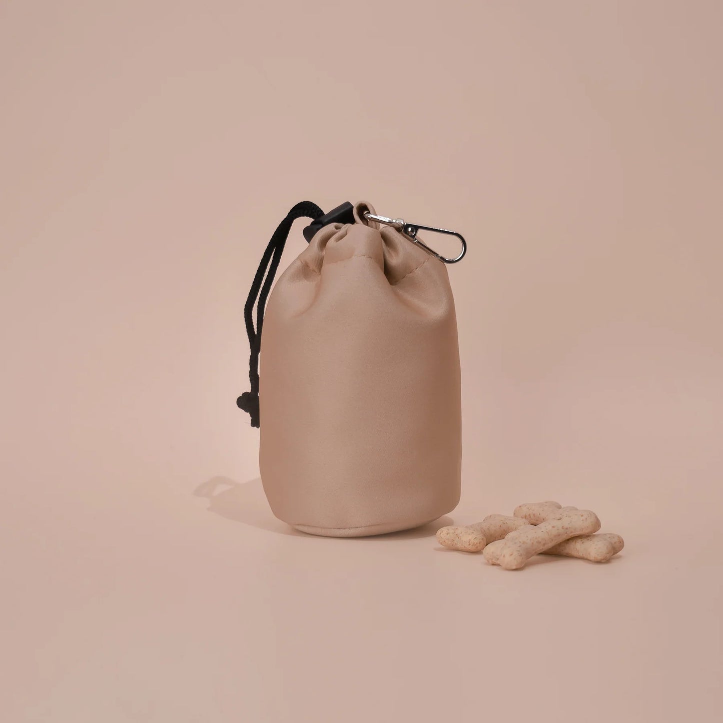 Cocopup London Drawstring Dog Treat Pouch Nude