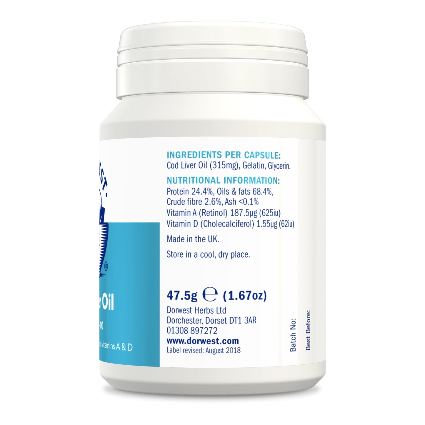 Dorwest Cod Liver Oil Capsules For Dogs And Cats