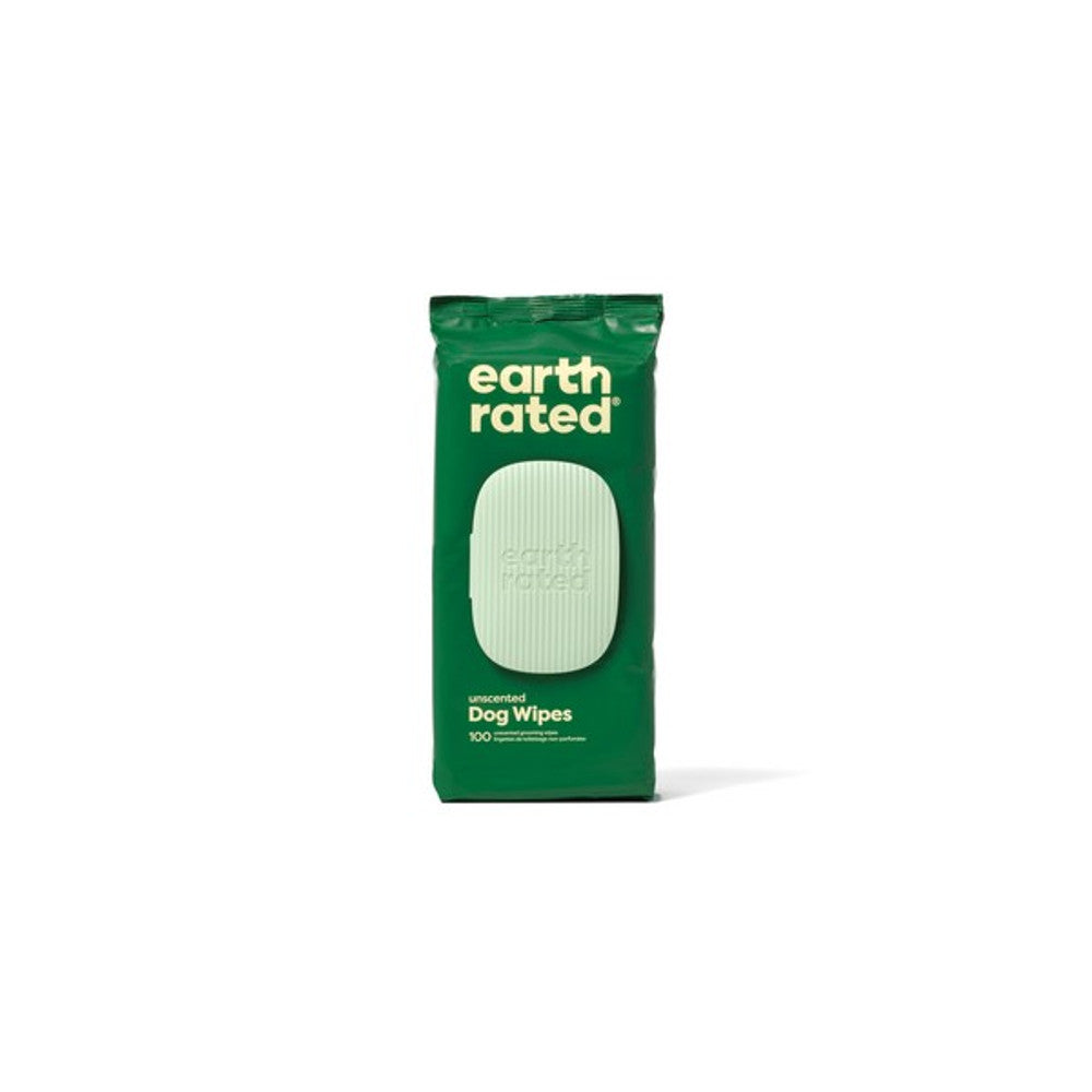 Earth Rated Pet Grooming 100 Dog Wipes Unscented