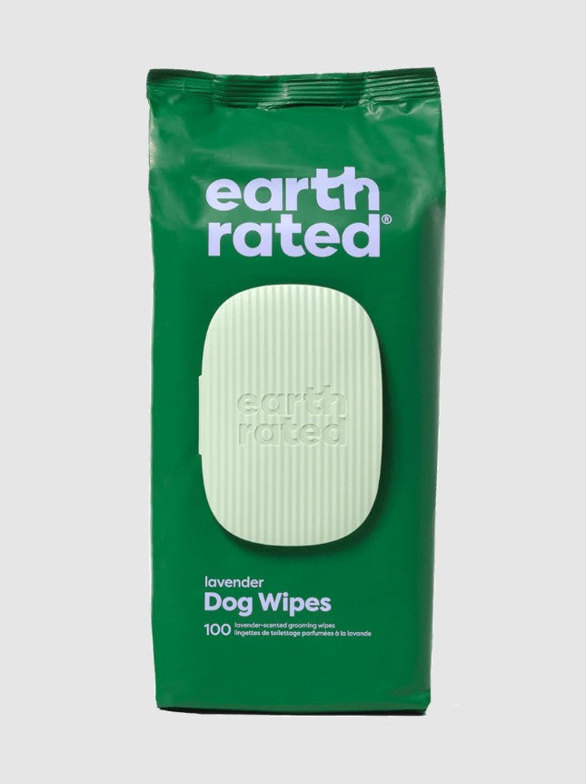 Earth Rated Lavender Dog Grooming Wipes for Paws, Body & Bum