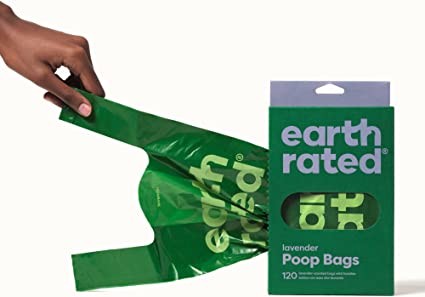Earth Rated Poop Bag Lavender Tie Handle Bags 120