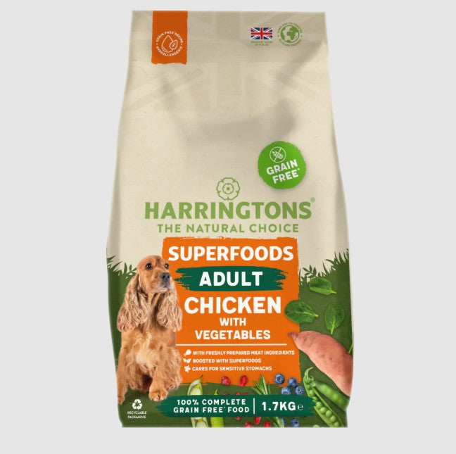 Harringtons Superfoods Grain Free Dry Adult Dog Food Chicken & Vegetables