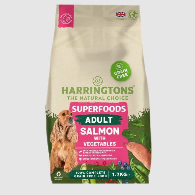 Harringtons Superfoods Grain Free Dry Adult Dog Food Salmon & Vegetables