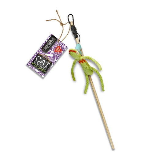 Green & Wild's Freddy Froglegs Teaser - Eco Cat Toy with Catnip