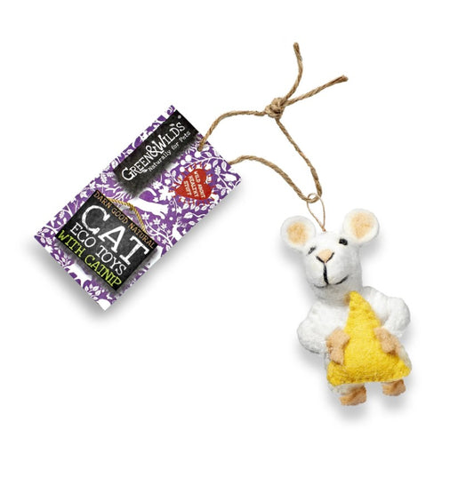 Green & Wild's Monty Jack Mouse - Eco Cat toy with catnip