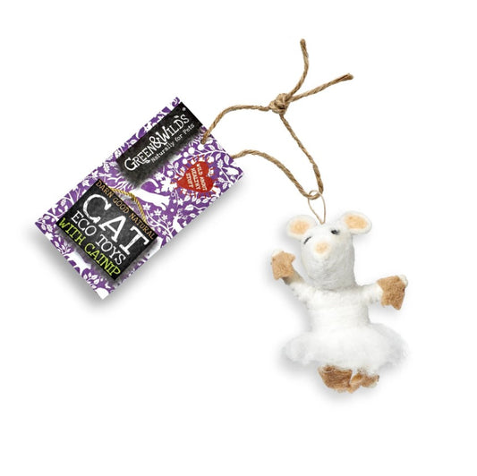 Green & Wild's Natalia Mouse - Eco Cat Toy with Catnip