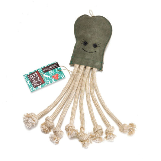 Green & Wild's Olive the Octopus Eco Dog Toy
