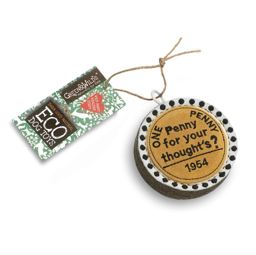 Green and Wild's Penny for your Thoughts Eco Dog Toy
