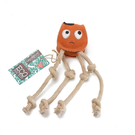 Green & Wild's Sid the Squid Eco Dog Toy