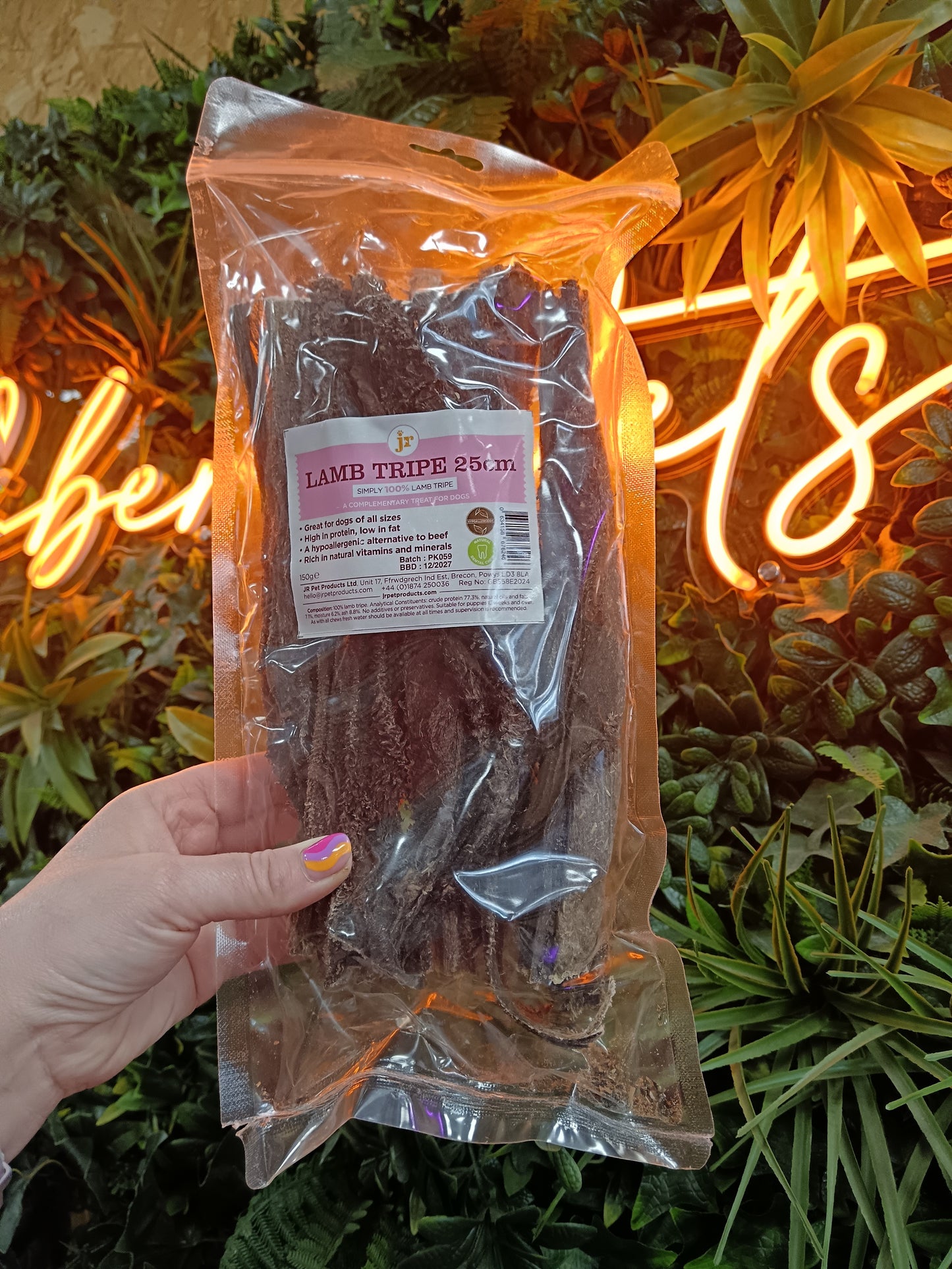 JR Dried Lamb Tripe Sticks 150g