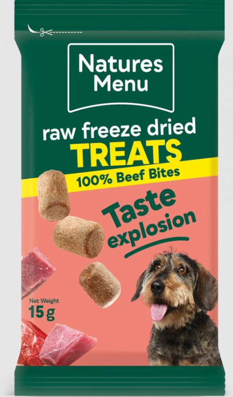 Natures Menu Freeze Dried Beef Meat Bites 15g