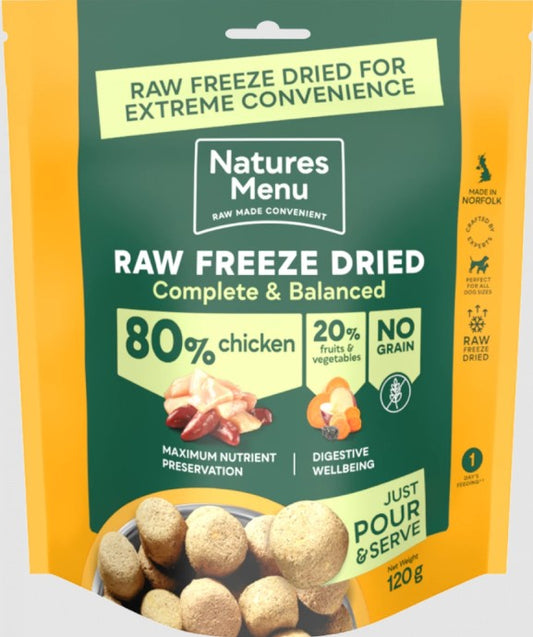 Natures Menu Complete Freeze Dried Dog Food Chicken Nuggets