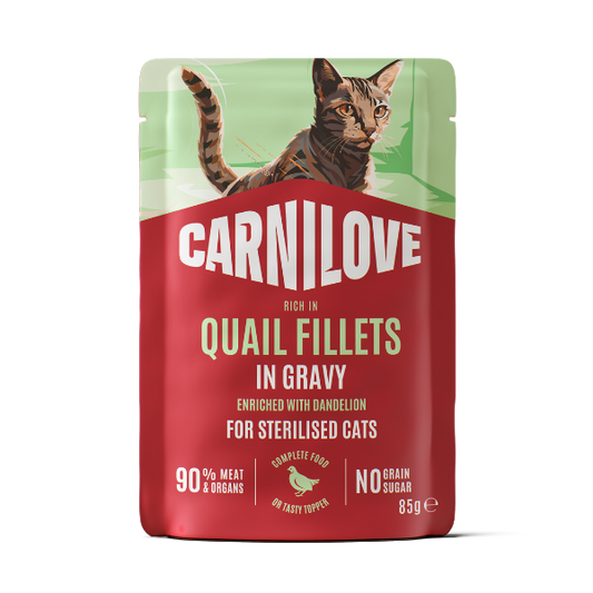 Carnilove Gravy Quail with Dandelion Cat Wet Pouch 85g