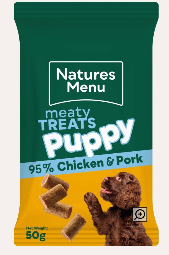 Natures Menu Puppy Chicken Meaty Dog Treats 50g