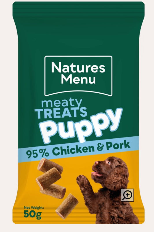 Natures Menu Puppy Chicken Meaty Dog Treats 50g
