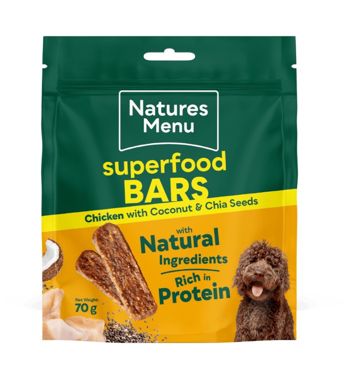 Natures Menu Superfood Bars Chicken with Coconut & Chia Seeds 70g