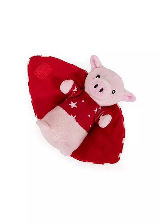 Rosewood Christmas Penny Pig in Blanket Cat Toy