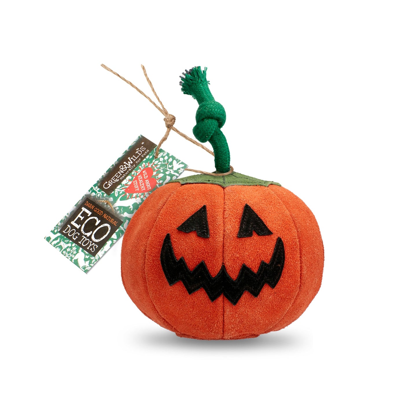 Green & Wild's Patch the Pumpkin Halloween Eco Dog Toy