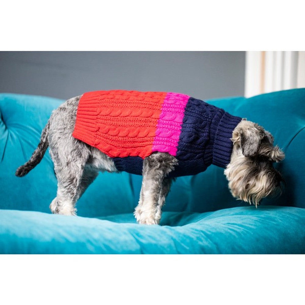 Sotnos Colour Block Red/Pink Jumper