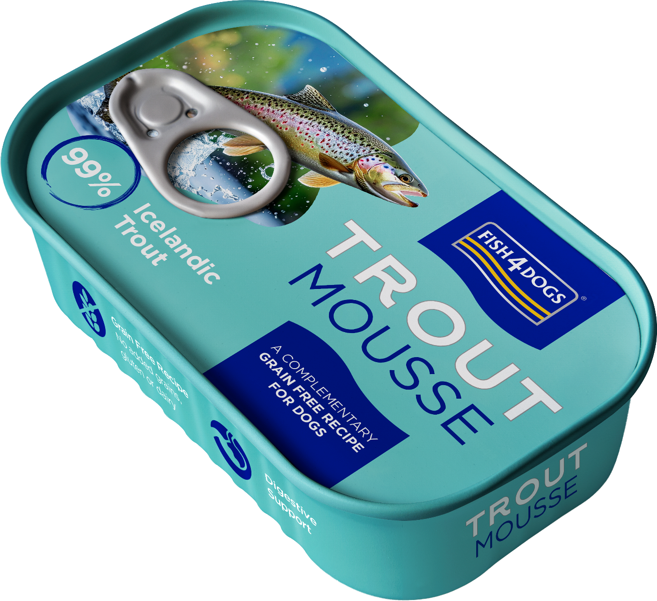 Fish4Dogs Trout Mousse Wet Dog Food Can 90g