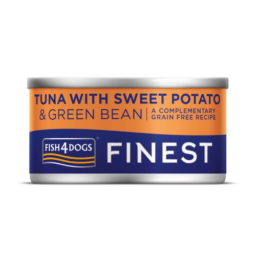 Fish4Dogs Finest Tuna with Sweet Potato & Green Beans Wet Dog Food Can 85g