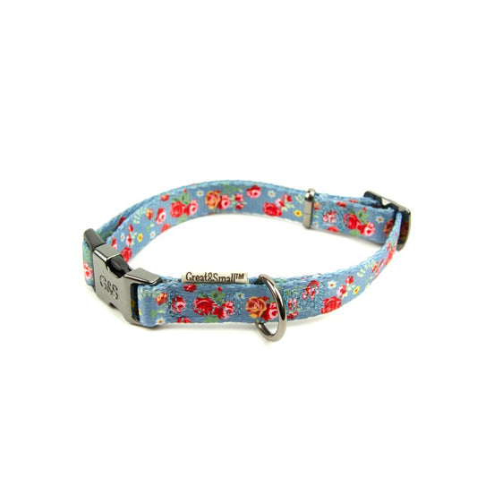 Great&Small Penrose Rose Floral Print Dog Collar