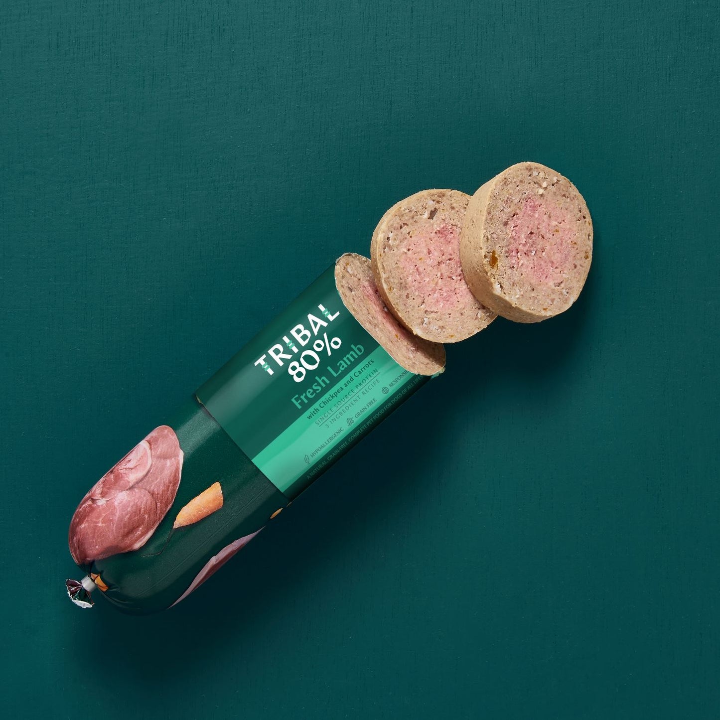 Tribal 80% Fresh Lamb Gourmet Sausage Wet Dog Food