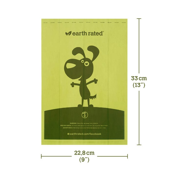 Earth Rated Poop Bags Unscented Single Roll (1x15)